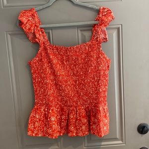 Madewell Womens Peplum Top